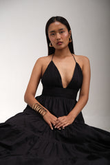 Baiana Dress In Charcoal Black