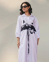 Monochrome Muse Shirt Dress