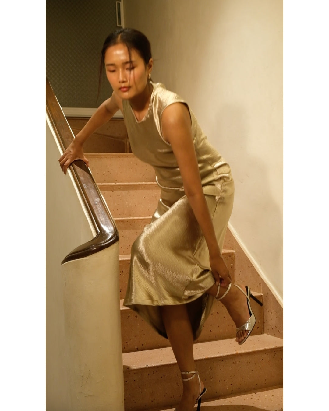 Tara Gold Dress