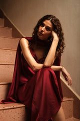 Scarlet red slip dress