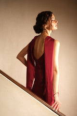Scarlet red slip dress