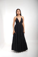 Baiana dress in charcoal black