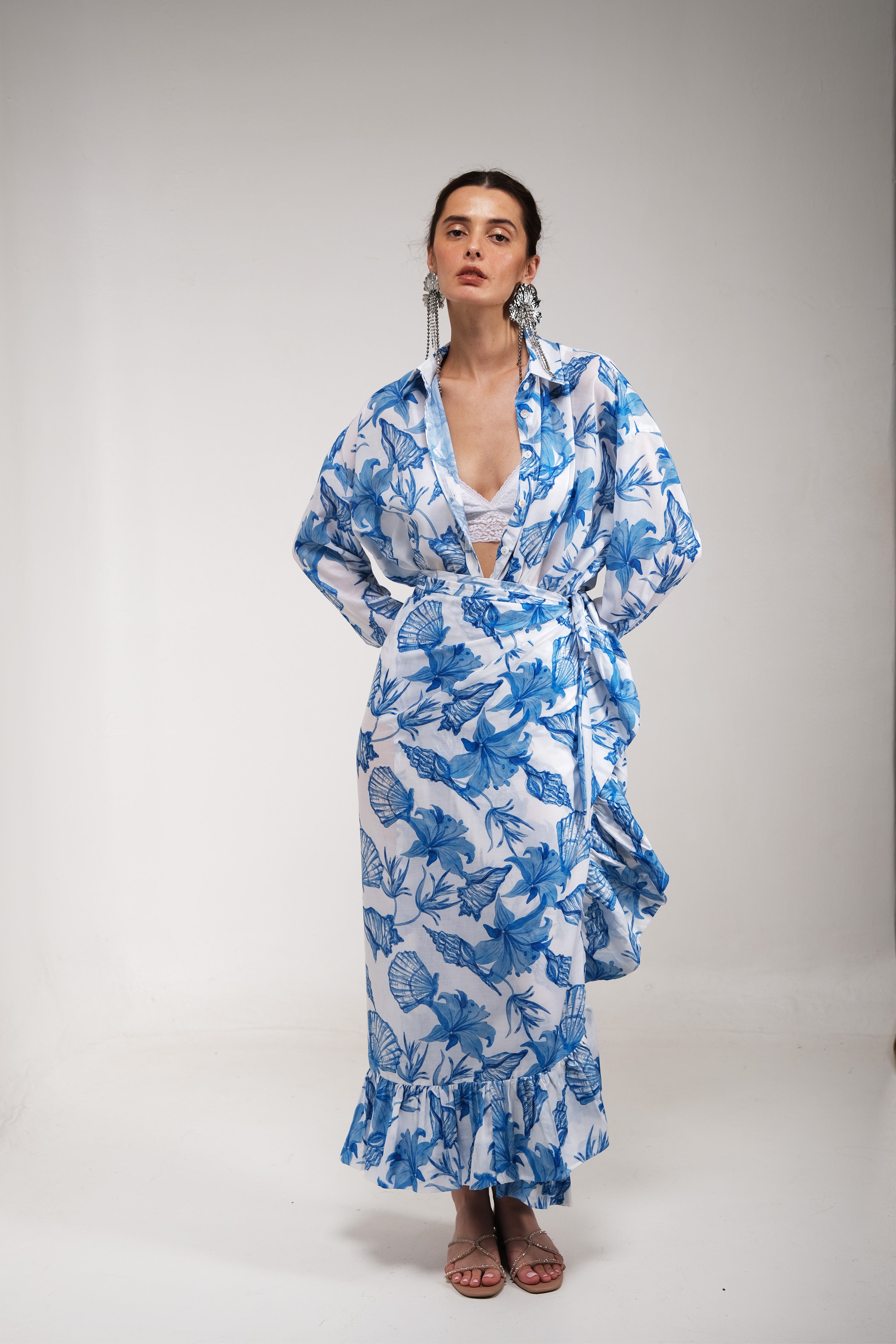 Amily Ruffle Skirt + Shirt Set