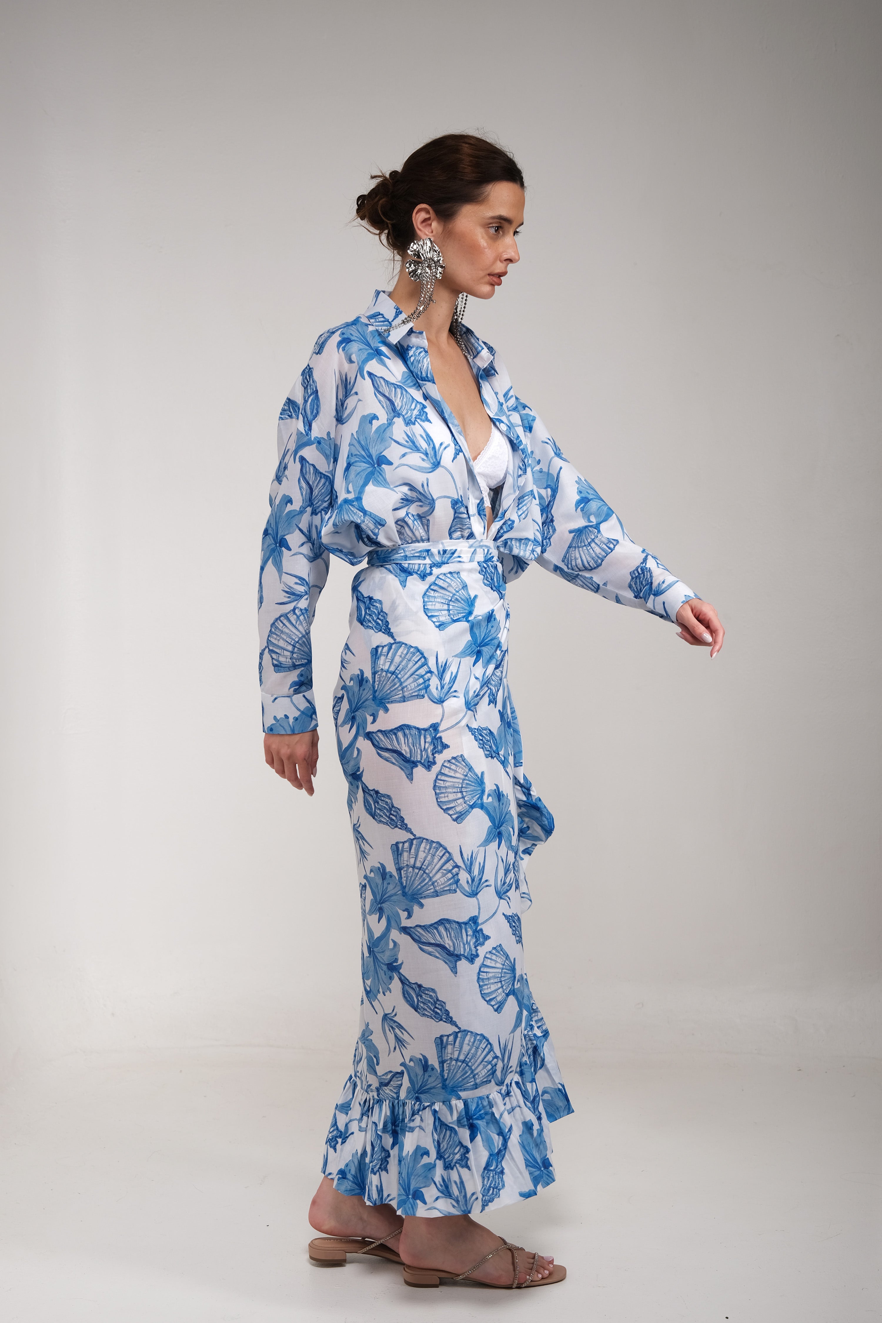 Amily Ruffle Skirt + Shirt Set