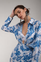 Amily ruffle skirt + shirt set