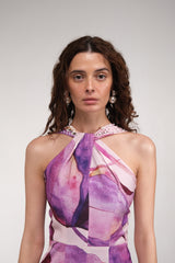 Bougainvillea print playsuit