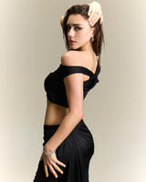 Rene Bandage Bustier & Draped Skirt Set
