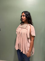 Organic Cotton Top- Salmon Pink