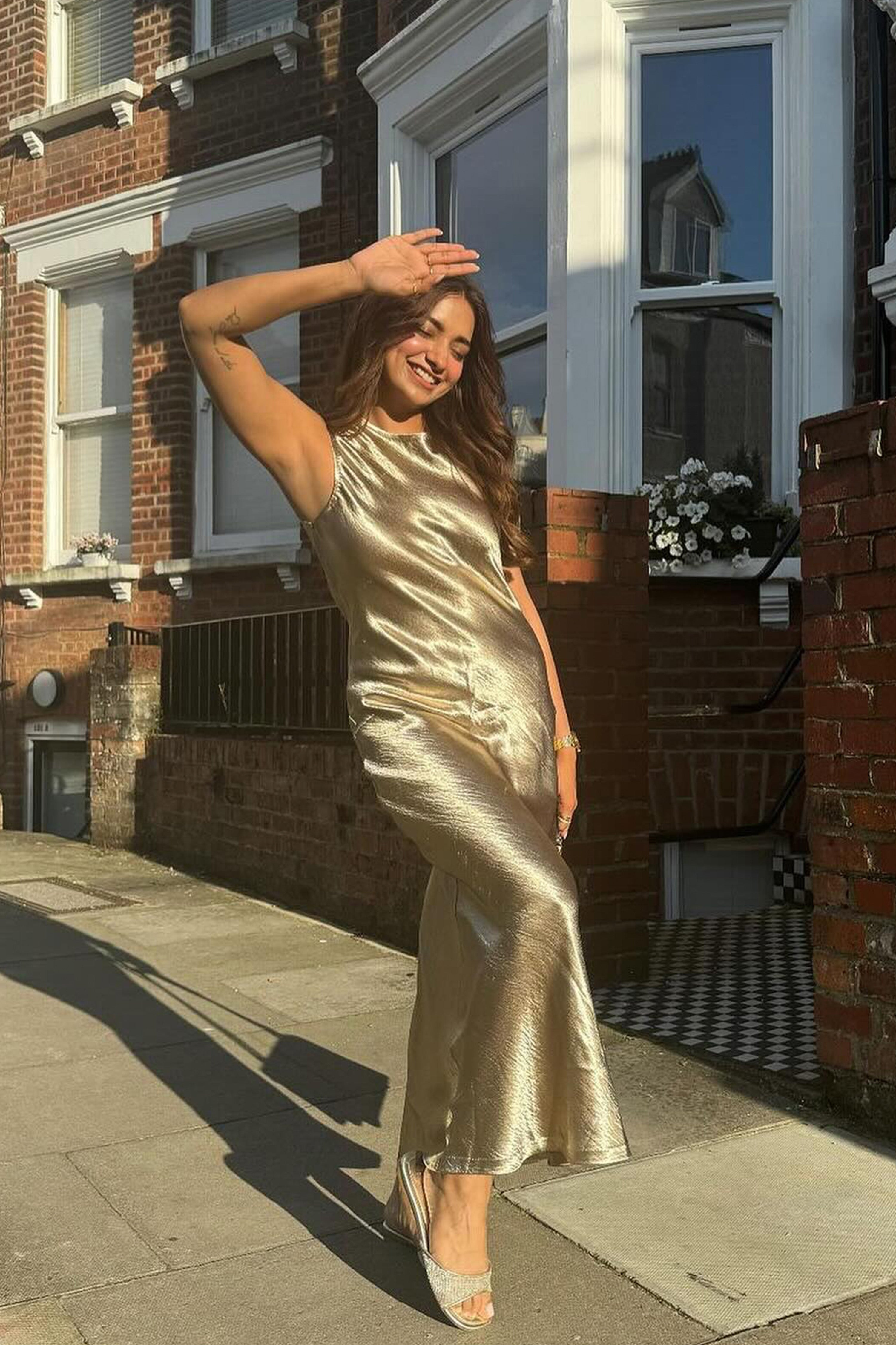Tara Gold Dress