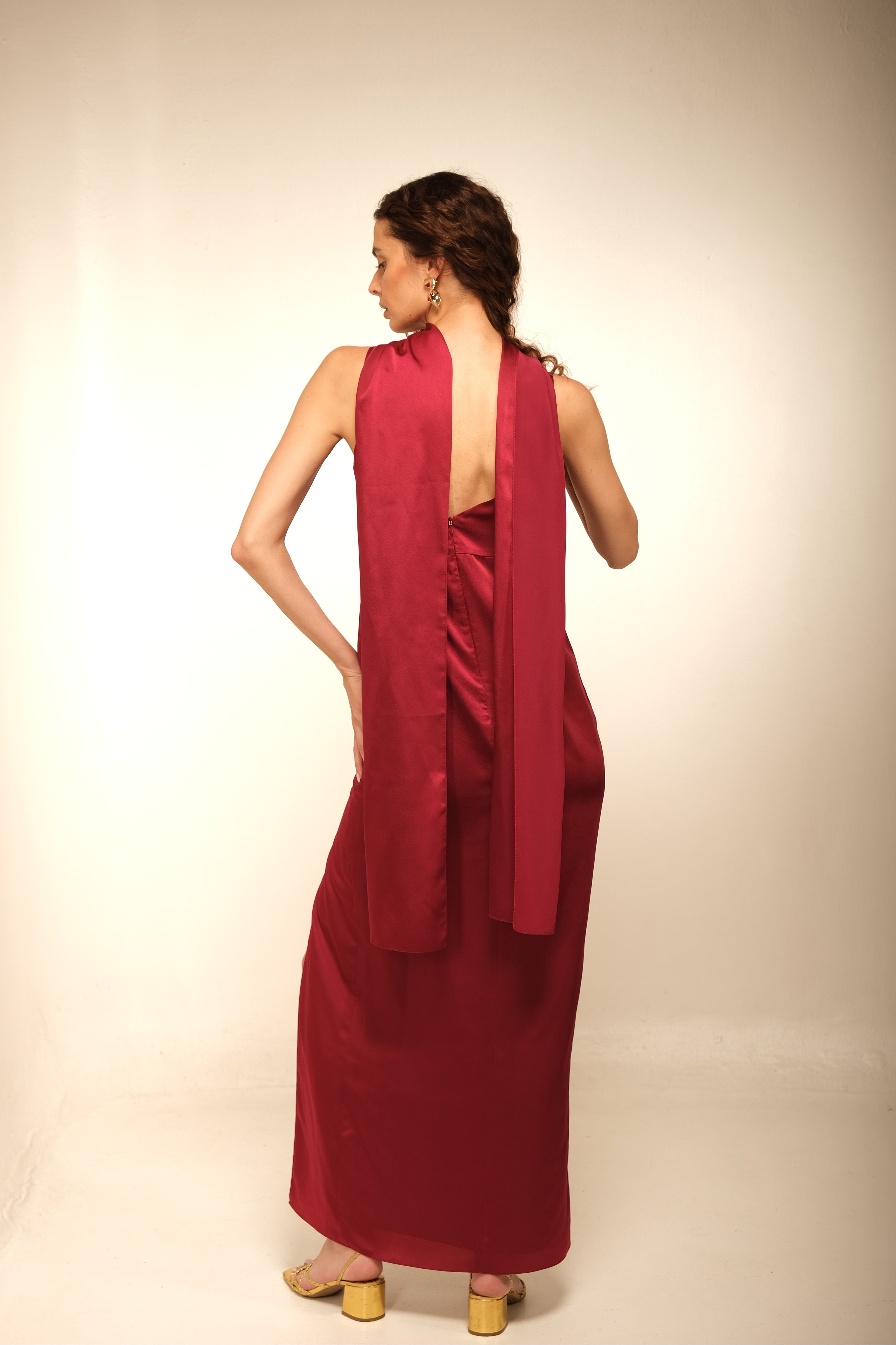 Scarlet Red Slip Dress
