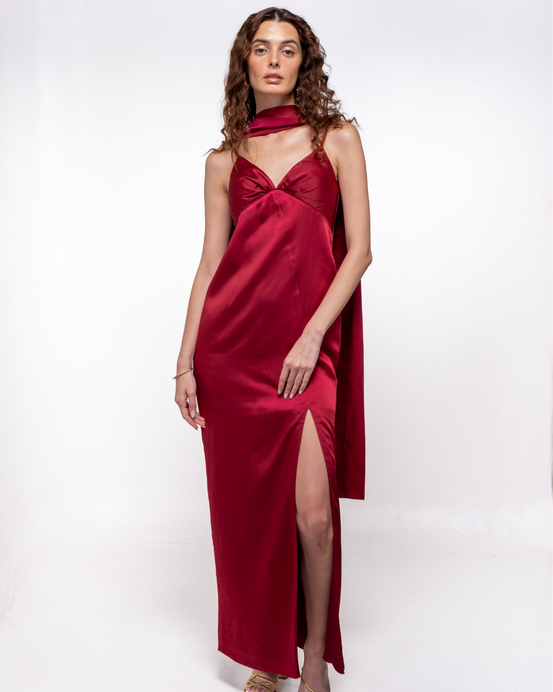 Scarlet Red Slip Dress